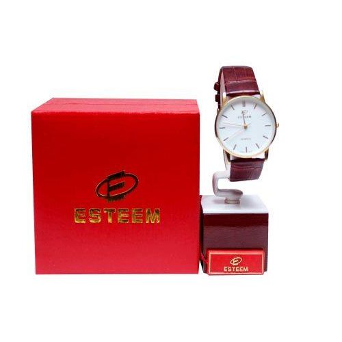 Esteem Leather Men’s Watch – Red