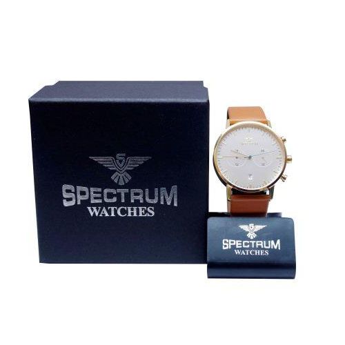 Spectrum Brown Leather Men’s Watch